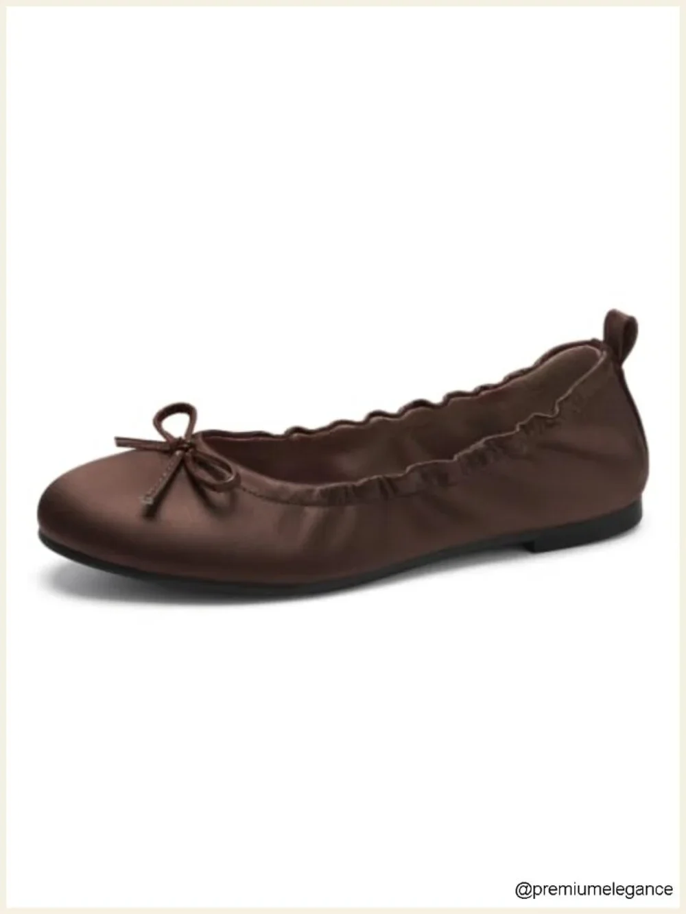 Ballet Flats with Bow Round Toe Slip On Dress Shoes Comfortable Work Casual